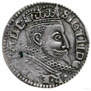 trojak anomalny 1598; na rewersie ZE - 98 przedzielone ...