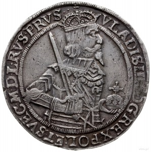 talar 1638, Toruń; Aw: Popiersie króla w prawo, Rw: Her...