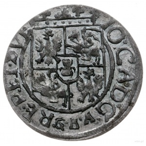 półtorak 1661, Lwów; Aw: Tarcza herbowa, u dołu litery ...