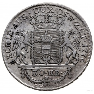 30 krajcarów (dwuzłotówka) 1776, Wiedeń; Plage 9, Eypel...