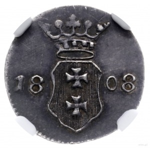 szeląg w srebrze 1808, Gdańsk; AKS 2, Jaeger 152, CNG 4...