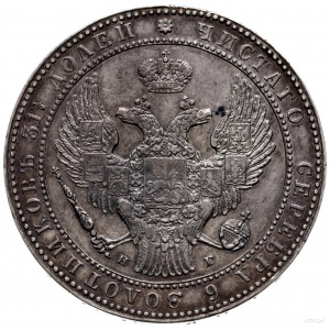 1 1/2 rubla = 10 złotych 1833 Н-Г, Petersburg; krzyżyk ...