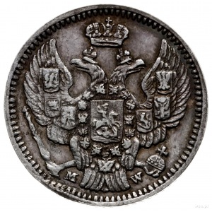 20 kopiejek = 40 groszy 1850, Warszawa; bez jagódki i ż...