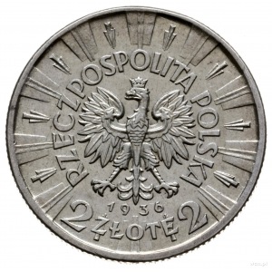 2 złote 1936, Warszawa; Józef Piłsudski; Parchimowicz 1...