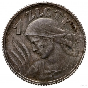 1 złoty 1924, Paryż; popiersie kobiety z kłosami, waria...