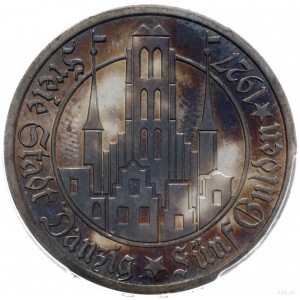 5 guldenów 1927, Berlin; Kościół Marii Panny; AKS 8, CN...