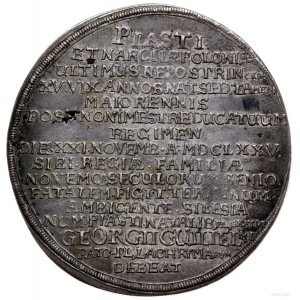 1 1/4 talara pośmiertnego 1675, Brzeg; Aw: Popiersie 3/...