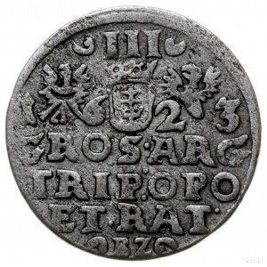 trojak 1623, Opole; odmiana z popiersiem w koronie; Ige...