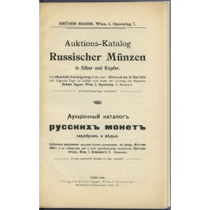 Brüder Egger - Auktions-Katalog Russischer Münzen in Si...