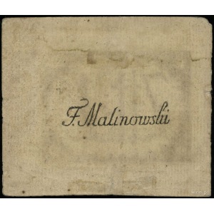 1 złoty 13.08.1794, seria D, na odwrocie F. Malinowski;...