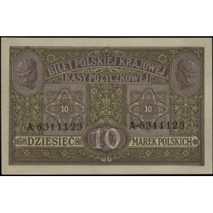 10 marek polskich 9.12.1916, Generał, biletów, seria A,...