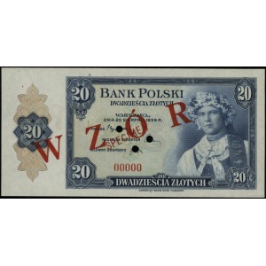 20 złotych 20.08.1939, bez oznaczenia serii, numeracja ...
