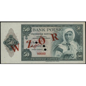 50 złotych 20.08.1939, bez oznaczenia serii, numeracja ...