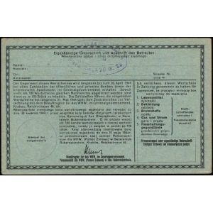 10 złotych 1943-1944; numeracja 0305988, niewypełniony ...