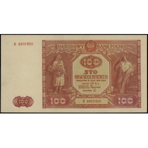 100 złotych 15.05.1946, seria E, numeracja 6901860; Luc...