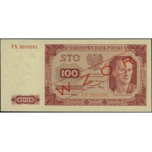 100 złotych 1.07.1948, seria FN, numeracja 0000003, obu...
