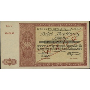 bilet skarbowy na 5.000 złotych 25.03.1946, WZÓR, seria...