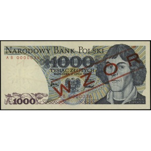 1.000 złotych 2.07.1975, seria AB, numeracja 0000036, c...
