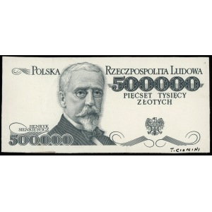 500.000 złotych bez daty (emisja 20.04.1990), jednostro...