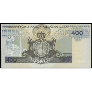 banknot testowy 400 złotych 24.12.1996, Zygmunt III Waz...