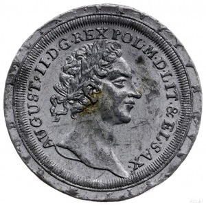 medal sygnowany C-W (C. Wermuth), 1704, Podróż do Polsk...