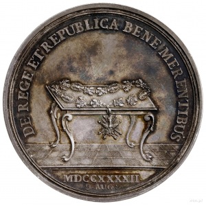 medal sygnowany H F Wermuth wybity w 1742 r. z okazji ś...