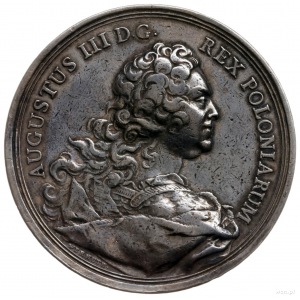 medal sygnowany Wermuth wybity w 1746 r. z okazji święt...