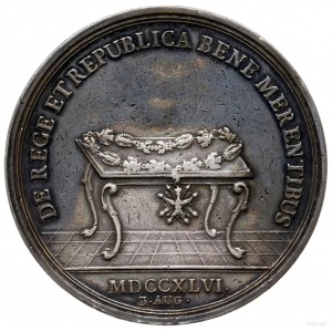 medal sygnowany Wermuth wybity w 1746 r. z okazji święt...