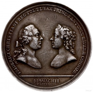 medal zaślubinowy królewicza Fryderyka Christiana z Ant...