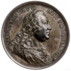 medal sygnowany Wermuth wybity w 1752 r. z okazji święt...