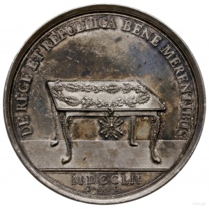 medal sygnowany Wermuth wybity w 1752 r. z okazji święt...