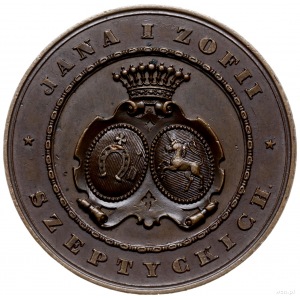 srebrne wesele Jana i Zofii Szeptyckich - medal 1886 r....