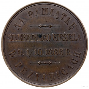 srebrne wesele Jana i Zofii Szeptyckich - medal 1886 r....