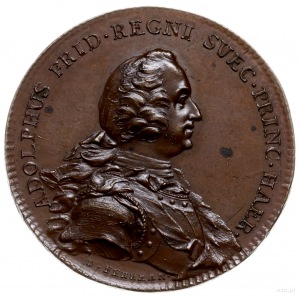 Adolf Fryderyk książę szwedzki, medal sygnowany D FEHRM...