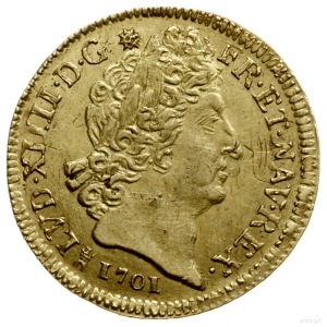 louis d’or aux 8L et aux insignes 1701 M, Tuluza; Droul...