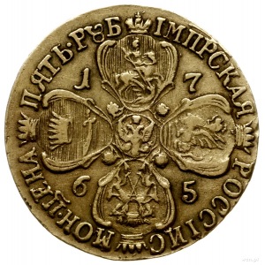 5 rubli 1765 СПБ TI, Petersburg; Diakov 79 (R2) - podaj...