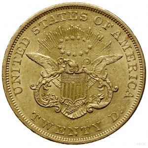 20 dolarów 1850, Filadelfia; Fr. 169; złoto 33.42 g, ba...