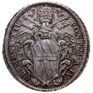 1/2 piastry 1733 (AN IV), Rzym; Berman 2618; srebro 14....