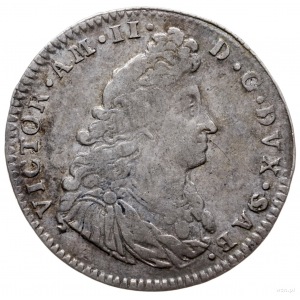 1 lira (20 soldi) 1691, Turyn; srebro 5.97 g, rzadkie