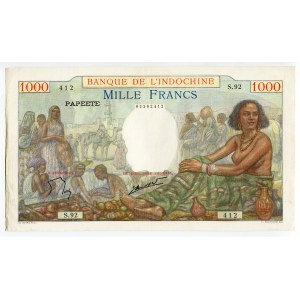 Tahiti 1000 Francs 1940 - 1957 (ND)