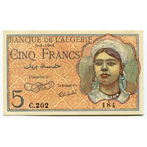 Algeria 5 Francs 1944