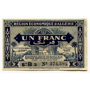 Algeria 1 Franc 1944