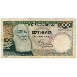 Belgian Congo 100 Francs 1955 - 1960