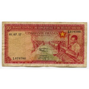 Belgian Congo 50 Francs 1957