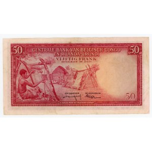 Belgian Congo 50 Francs 1959
