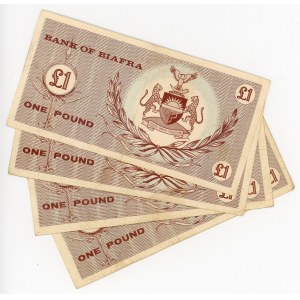 Biafra 4 x 1 Pound 1967 (ND)