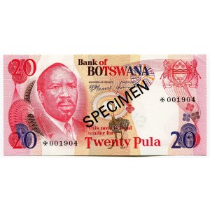Botswana 20 Pula 1979 (ND) Specimen