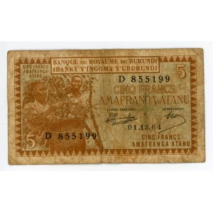 Burundi 5 Francs 1964