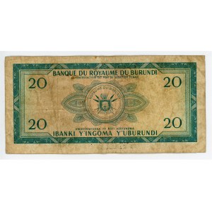 Burundi 20 Francs 1966 (ND - old date 20.03.1965)