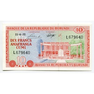 Burundi 10 Francs 1970